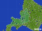 道央のアメダス実況(風向・風速)(2016年11月17日)