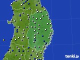 2016年11月17日の岩手県のアメダス(風向・風速)