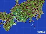 2016年11月18日の東海地方のアメダス(日照時間)