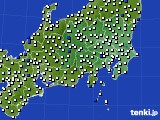 関東・甲信地方のアメダス実況(風向・風速)(2016年11月18日)