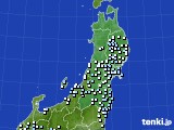 2016年11月19日の東北地方のアメダス(降水量)