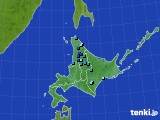 2016年11月19日の北海道地方のアメダス(積雪深)