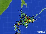 2016年11月20日の北海道地方のアメダス(日照時間)