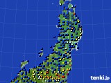 2016年11月20日の東北地方のアメダス(日照時間)