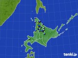 2016年11月21日の北海道地方のアメダス(積雪深)