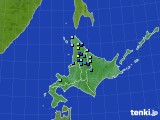 北海道地方のアメダス実況(積雪深)(2016年11月21日)