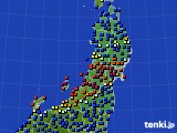 2016年11月21日の東北地方のアメダス(日照時間)