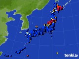 アメダス実況(日照時間)(2016年11月21日)