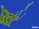 道東のアメダス実況(日照時間)(2016年11月21日)
