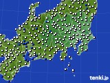 関東・甲信地方のアメダス実況(風向・風速)(2016年11月22日)