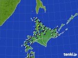 2016年11月23日の北海道地方のアメダス(積雪深)