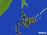 2016年11月23日の北海道地方のアメダス(日照時間)