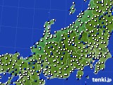 2016年11月23日の北陸地方のアメダス(風向・風速)