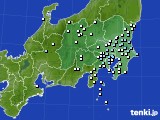 関東・甲信地方のアメダス実況(降水量)(2016年11月24日)