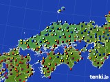 中国地方のアメダス実況(日照時間)(2016年11月24日)