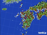 2016年11月24日の九州地方のアメダス(日照時間)