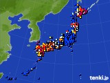 アメダス実況(日照時間)(2016年11月24日)