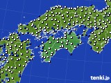 四国地方のアメダス実況(風向・風速)(2016年11月24日)