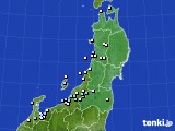 2016年11月25日の東北地方のアメダス(降水量)