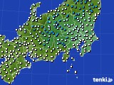 関東・甲信地方のアメダス実況(気温)(2016年11月25日)