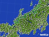2016年11月26日の北陸地方のアメダス(風向・風速)