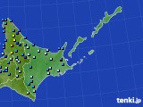 道東のアメダス実況(積雪深)(2016年11月27日)