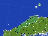 2016年11月27日の島根県のアメダス(風向・風速)