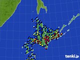 北海道地方のアメダス実況(日照時間)(2016年11月28日)