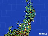 東北地方のアメダス実況(日照時間)(2016年11月28日)