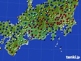 2016年11月28日の東海地方のアメダス(日照時間)