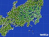 関東・甲信地方のアメダス実況(風向・風速)(2016年11月28日)