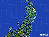 2016年11月30日の東北地方のアメダス(日照時間)