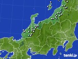 2016年12月01日の北陸地方のアメダス(降水量)