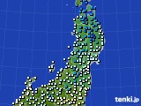 2016年12月02日の東北地方のアメダス(気温)