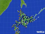2016年12月02日の北海道地方のアメダス(風向・風速)