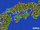 四国地方のアメダス実況(日照時間)(2016年12月03日)