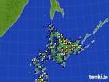 北海道地方のアメダス実況(日照時間)(2016年12月04日)