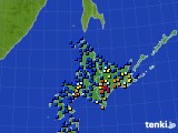 北海道地方のアメダス実況(日照時間)(2016年12月06日)