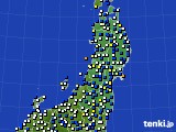 東北地方のアメダス実況(風向・風速)(2016年12月06日)