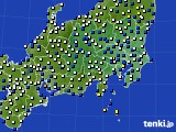 関東・甲信地方のアメダス実況(風向・風速)(2016年12月06日)