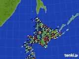 北海道地方のアメダス実況(日照時間)(2016年12月07日)