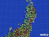 2016年12月07日の東北地方のアメダス(日照時間)