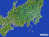 関東・甲信地方のアメダス実況(気温)(2016年12月07日)