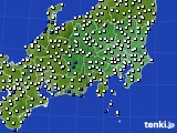 関東・甲信地方のアメダス実況(風向・風速)(2016年12月07日)