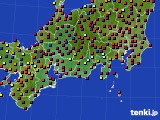 2016年12月08日の東海地方のアメダス(日照時間)