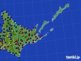 道東のアメダス実況(日照時間)(2016年12月08日)