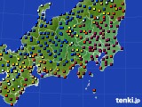 2016年12月09日の関東・甲信地方のアメダス(日照時間)