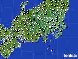 関東・甲信地方のアメダス実況(風向・風速)(2016年12月09日)