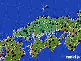 中国地方のアメダス実況(日照時間)(2016年12月10日)