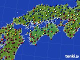 四国地方のアメダス実況(日照時間)(2016年12月10日)